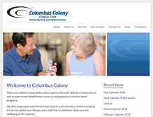 Tablet Screenshot of columbuscolony.org